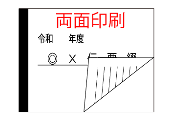 表紙印刷加工オプション(両面)のイラスト